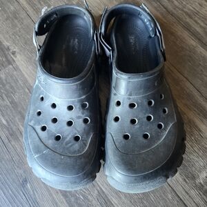 CROCS Men's Black Slip-On Clog Sandals with Back Strap